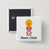 ICU Nurse Chick Button (Voorkant /achterkant)