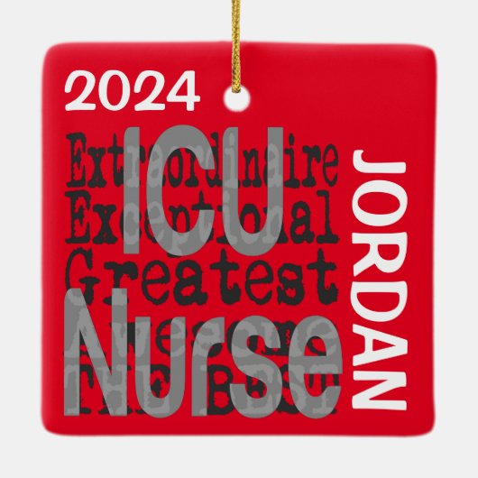 ICU Nurse Extraordinaire CUSTOM Keramisch Ornament (Achterkant)