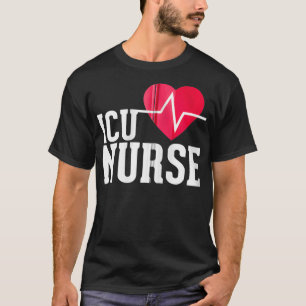 ICU Nurse Medical Heart Hospital Emergency T-shirt