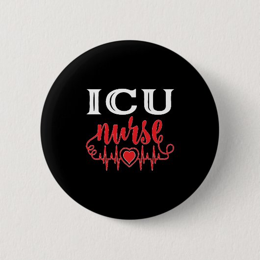 ICU Nurse Ronde Button 5,7 Cm (Voorkant)