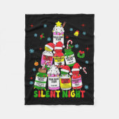 Icu Nurse Silent Night Profol Christmas Tree Merry Fleece Deken (Voorkant)