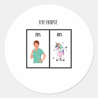 ICU Verpleegkundige Gift Voor Intensive Care Unit Ronde Sticker