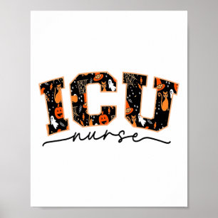 ICU Verpleegkundige Halloween Kritische Zorg CCU I Poster