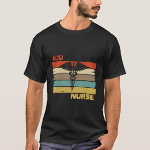 ICU Verpleegkundige Intensive Care Unit Retro T-shirt