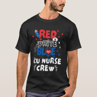 ICU-verpleegster 4 juli Amerikaanse vlag patriotti T-shirt