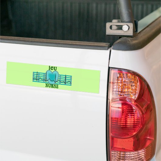 ICU-zurencadeautjes, QRS- en hartontwerp Bumpersticker (Op Truck)