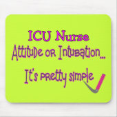 ICU zuster "Attitude or Intubation"—Hilarisch Muismat (Voorkant)