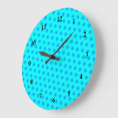 Icy Aqua en Blue Snowflake Pattern Grote Klok (Hoek)