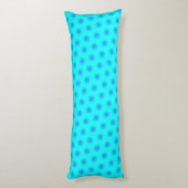 Icy Aqua en Blue Snowflake Pattern Lichaamskussen (Achterkant (Verticaal))