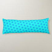 Icy Aqua en Blue Snowflake Pattern Lichaamskussen (Achterkant)