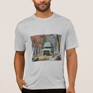 Icy Autumn Road Truck Art T-shirt