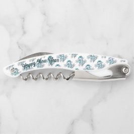 Icy Blue 2026 with Santa Hat and Snowflakes Kurkentrekker