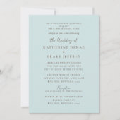 Icy Blue 2 Venue Chuch Wedding Invitation (Devant)