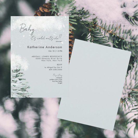 Icy Blue Baby Het is koud buiten Kaart