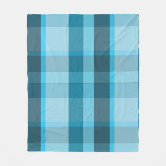 Icy Blue & Blauwgroen Plaid Fleece Deken