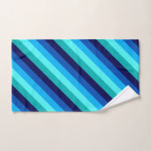 Icy Blue Blauwgroen strepen badhanddoek set Bad Handdoek (Handdoek)