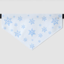 Icy Blue Cascading Snowflake Dog