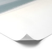 Icy Blue en Beige Abstract zeegezicht Poster (Hoek)