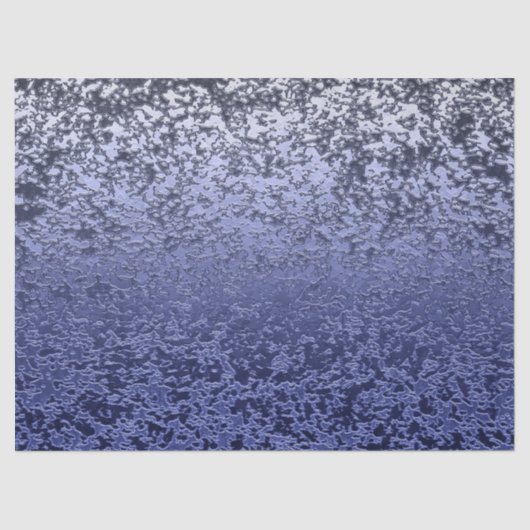 Icy Blue en White Ombre Crackle Pattern Tissuepapier (Voorkant)