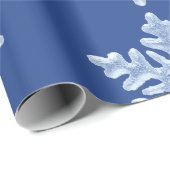 Icy Blue Frozen Winter Frosty Snowflakes kerst Cadeaupapier (Rol Hoek)