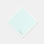 Icy Blue Gepersonaliseerde Script Naam Douche Cock Servet (Hoek)