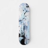 Icy Blue Grunge Crackle Abstract Skateboard (Voorkant)