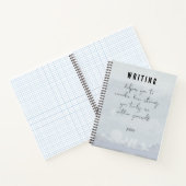 Icy Blue Journal with Name Personalization (Intérieur)