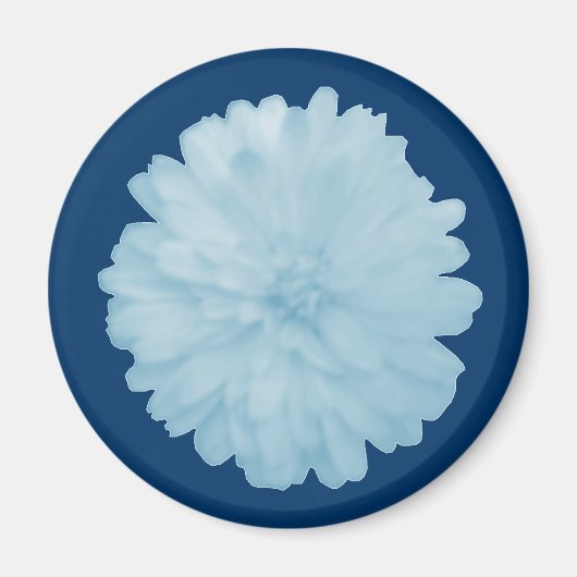 Icy Blue Marigold Magnet Magneet (Voorkant)