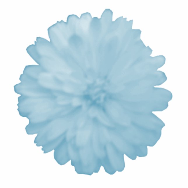 Icy Blue Marigold Photo Sculpture Staand Fotobeeldje (Voorkant)