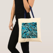 Icy Blue Marked Abstract Tote Bag (Voorkant (product))