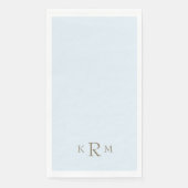 Icy blue monogram servet (Voorkant)