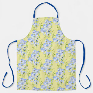 Icy Blue Pansies op een Schort