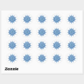 Icy Blue Snowflake Ronde Sticker (Vel)