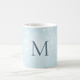 Icy Blue Snowflake Signature Koffiemok
