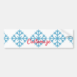 Icy Blue Snowflake Thunder_Cove Bumpersticker