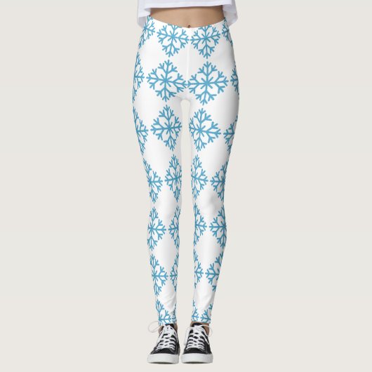 Icy Blue Snowflake Thunder_Cove Leggings (Voorkant)