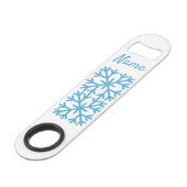 Icy Blue Snowflake Thunder_Cove Speed Flessenopener (Achterkant Gekanteld)