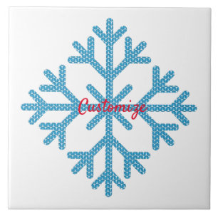 Icy Blue Snowflake Thunder_Cove Tegeltje