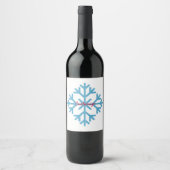 Icy Blue Snowflake Thunder_Cove Wijn Etiket (Voorkant)