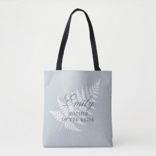 Icy Blue White Fern Moeder van de Bruid Draagtas