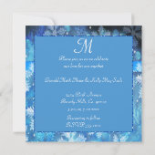 Icy Blue Winter Wonderland Wedding Kaart (Achterkant)