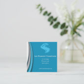 Icy Blues Modern Vierkante Visitekaartje (Staand voorkant)