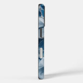 Icy Elegance Frosted Marble Telefoonhoesontwerp Case-Mate iPhone Case (Achterkant / Rechts)