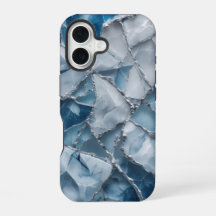 Icy Elegance Frosted Marble Telefoonhoesontwerp