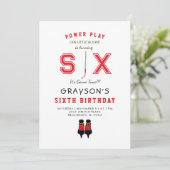 Icy Hockey 6e anniversaire II Invitation (Debout devant)