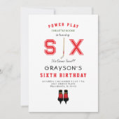 Icy Hockey 6e anniversaire Invitation (Devant)