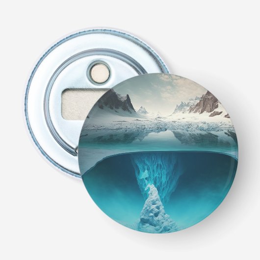 Icy Mountain View Button Flesopener (Voorkant)
