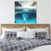 Icy Mountain View Canvas Afdruk (Insitu (Slaapkamer))