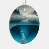 Icy Mountain View Keramisch Ornament (Rechts)