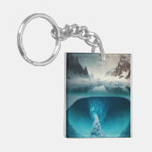 Icy Mountain View Sleutelhanger (Voorkant Links)